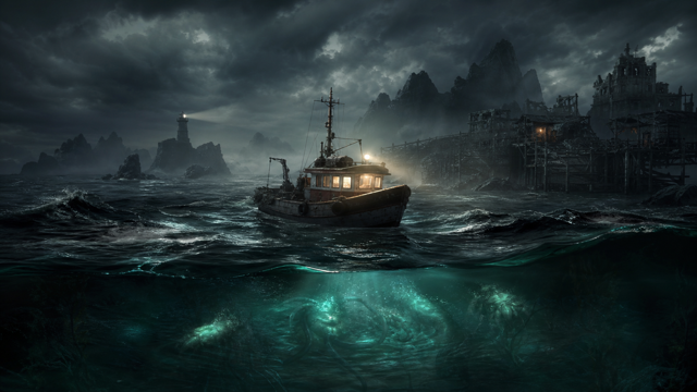 Dredge Deep Waters original game remake reference artwork 1