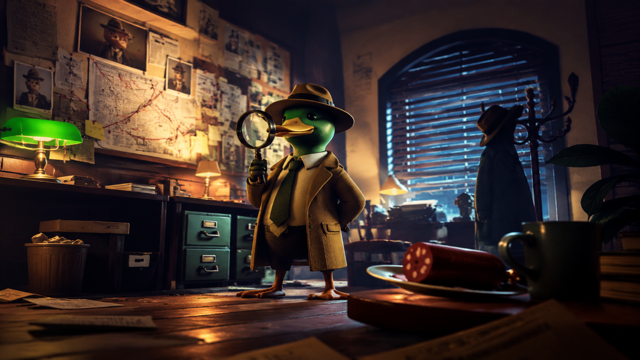 Duck Detective The Secret Salami original game remake reference artwork 1