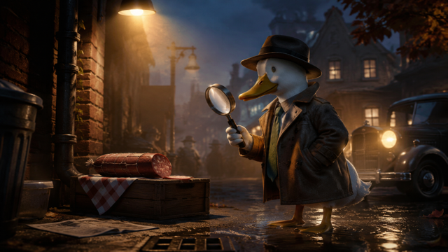 Duck Detective The Secret Salami original game remake reference artwork 3