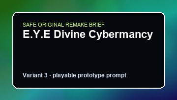 E.Y.E Divine Cybermancy original game remake reference artwork 3