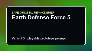 Earth Defense Force 5 original game remake reference artwork 3