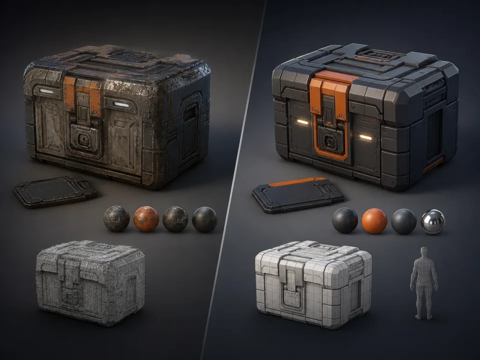 3D asset editing visual showing lp hero 02