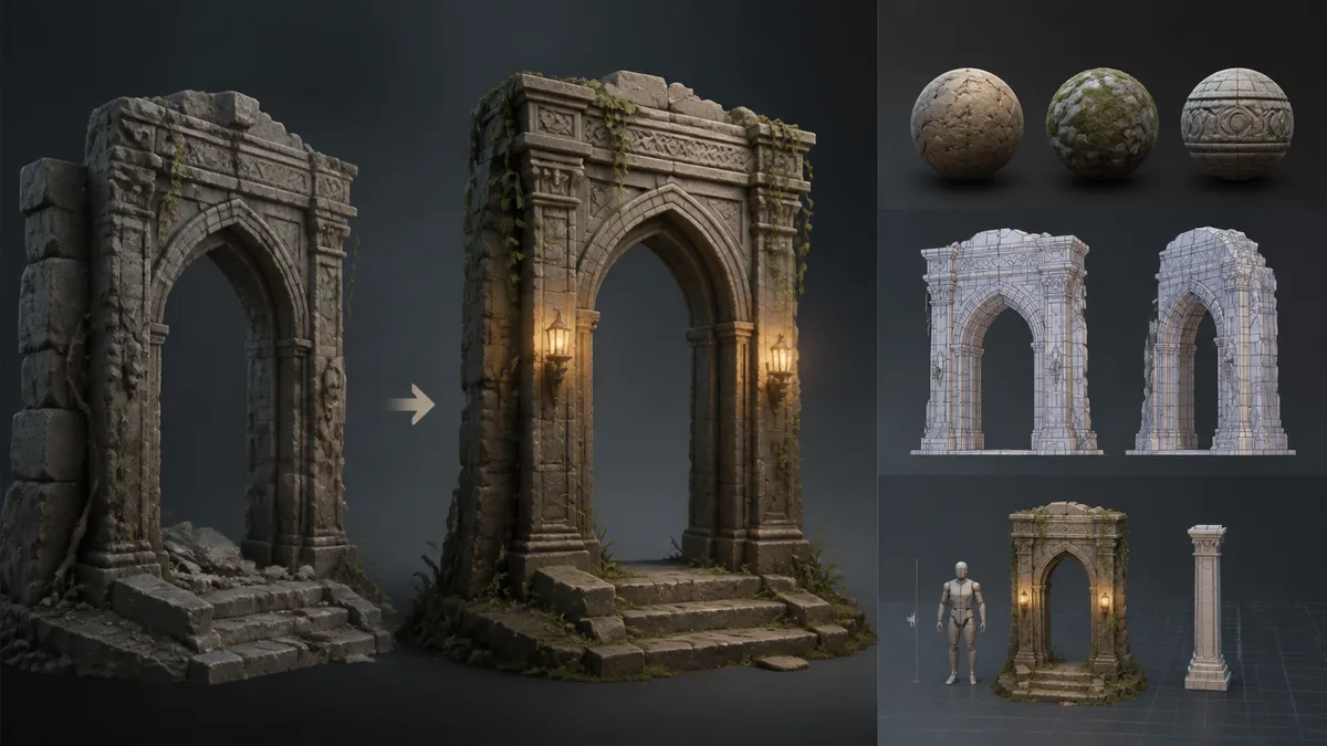 3D asset editing visual showing lp scenario 01