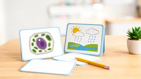 Close-up educational flashcard images concept image with crisp subject focus