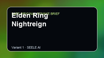 Elden Ring Nightreign Game Customer Remake preview