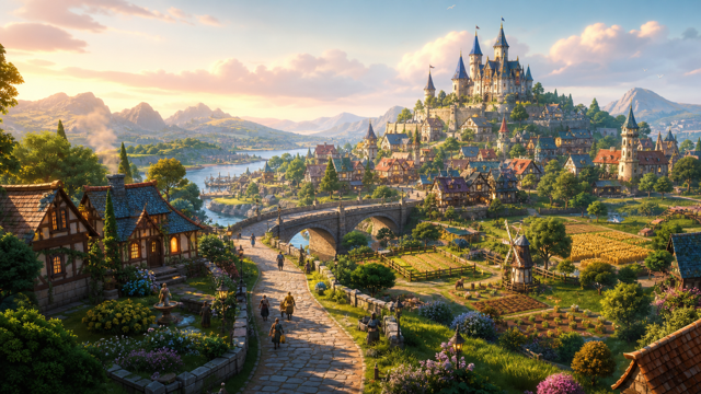 Fabledom Royal Roads original game remake reference artwork 3