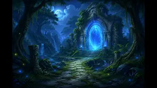 Enchanted forest game background