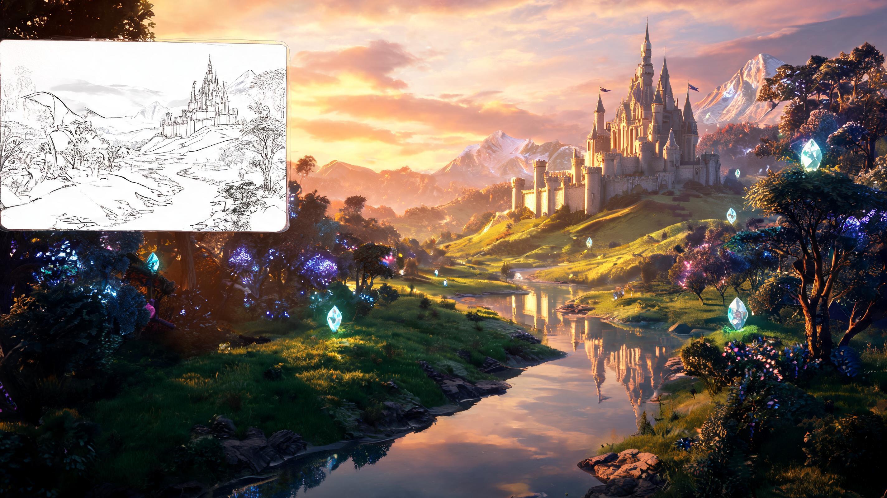 Fantasy art direction illustration for AI Fantasy Game Art Generator