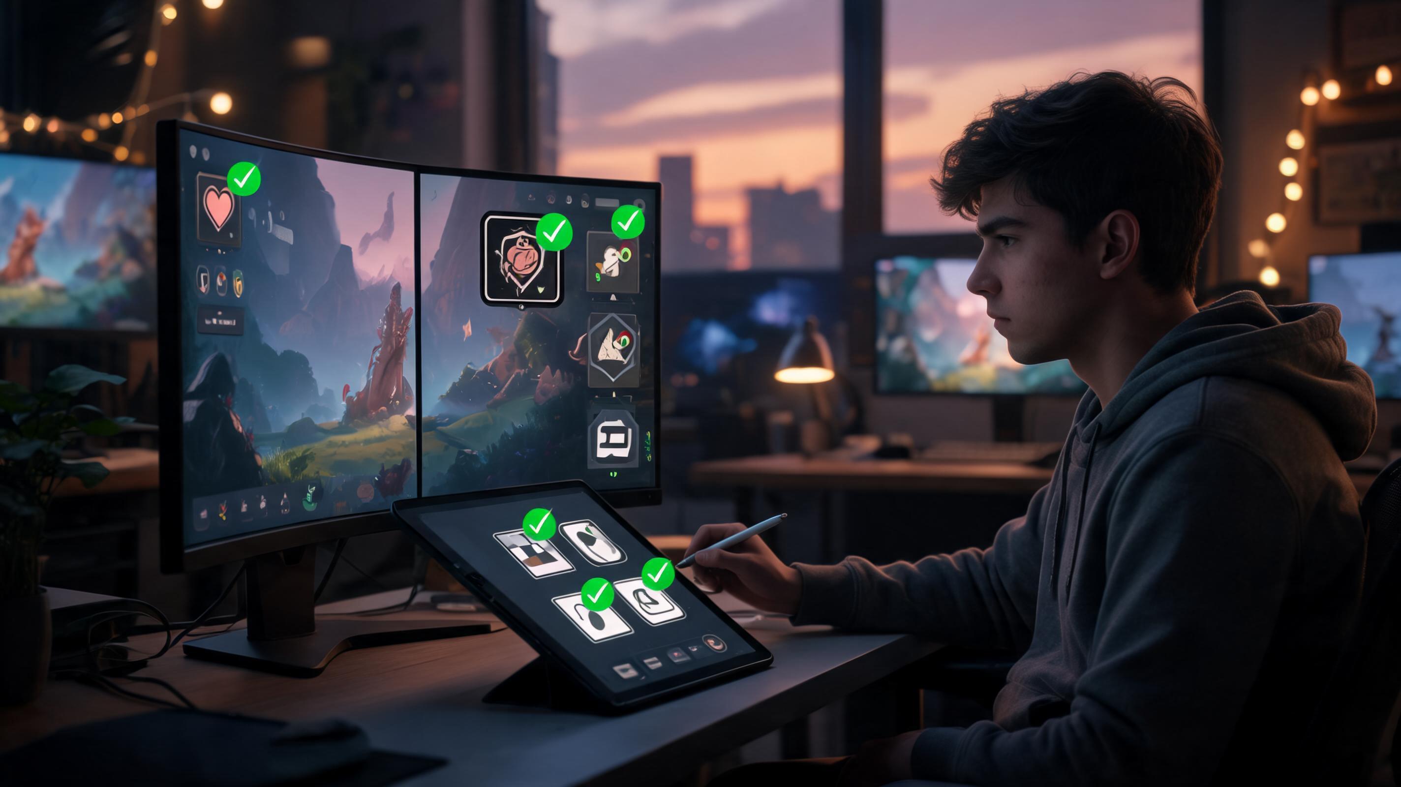 Accessibility review illustration for AI Game UI Generator