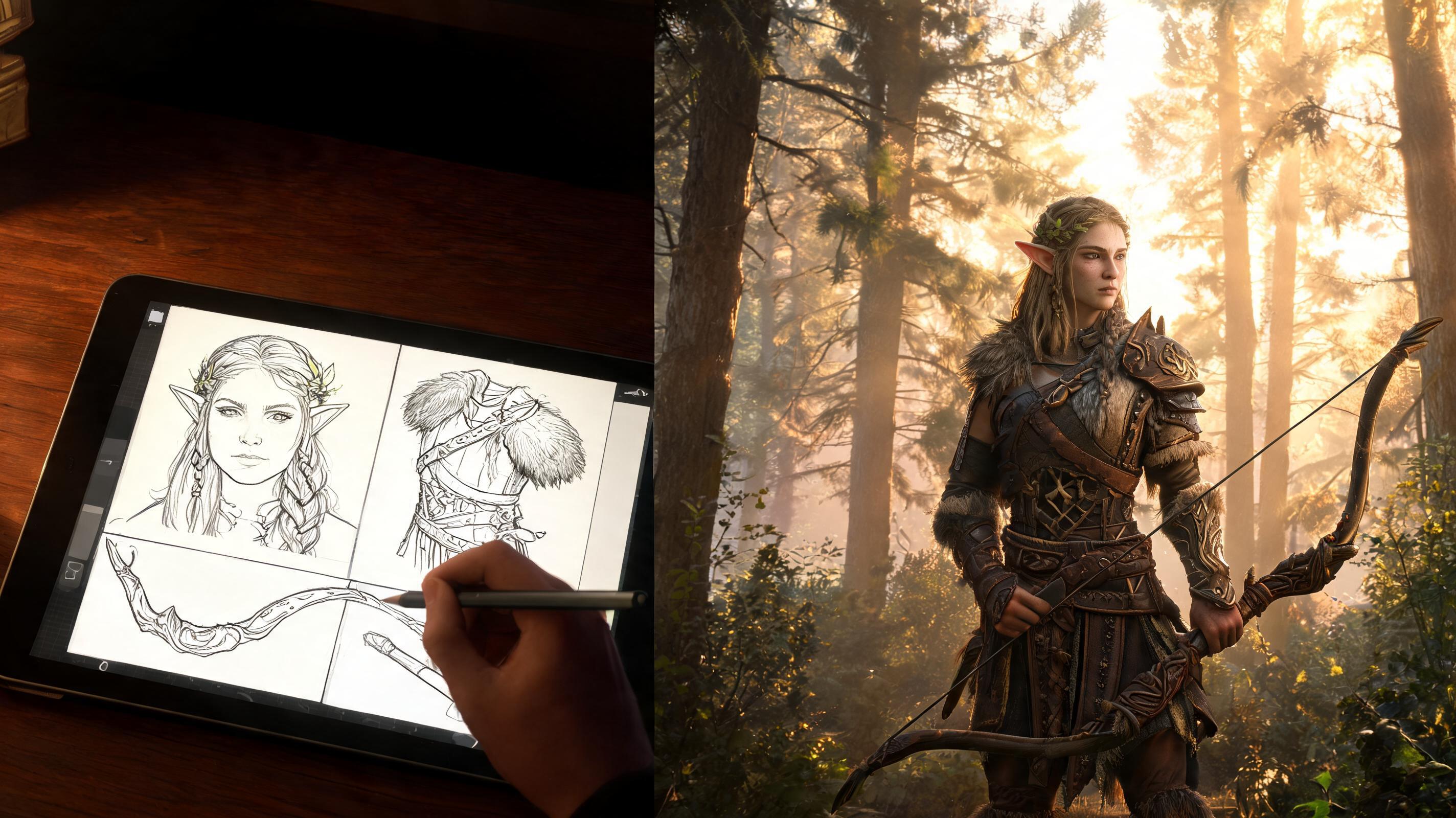 Character bible prompts illustration for AI RPG Character Portrait Generator