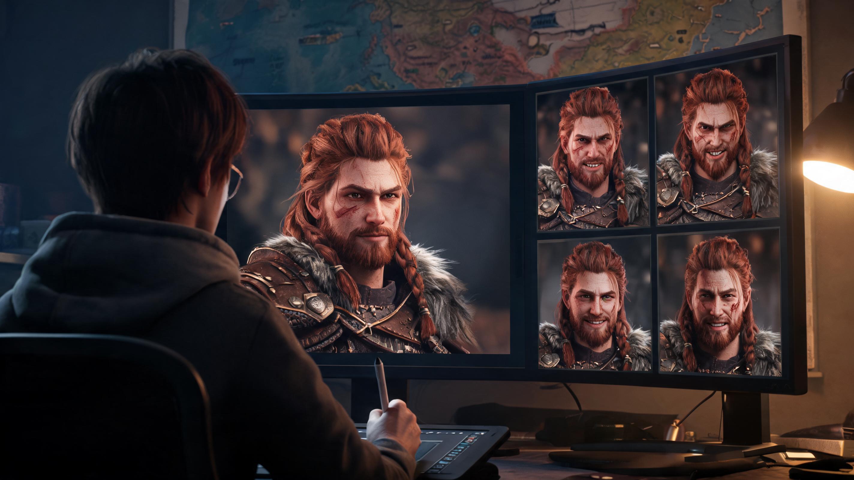 Expression variant planning illustration for AI RPG Character Portrait Generator