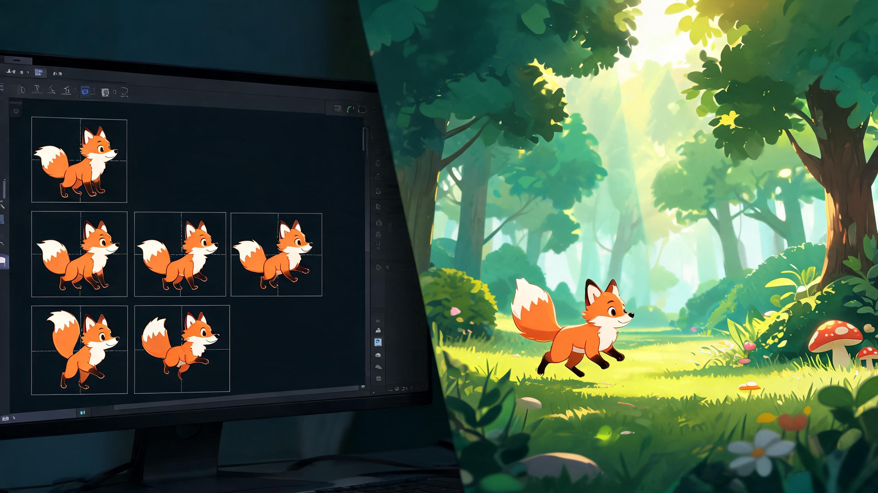 Animation state handoff illustration for AI Sprite Generator for Indie Games