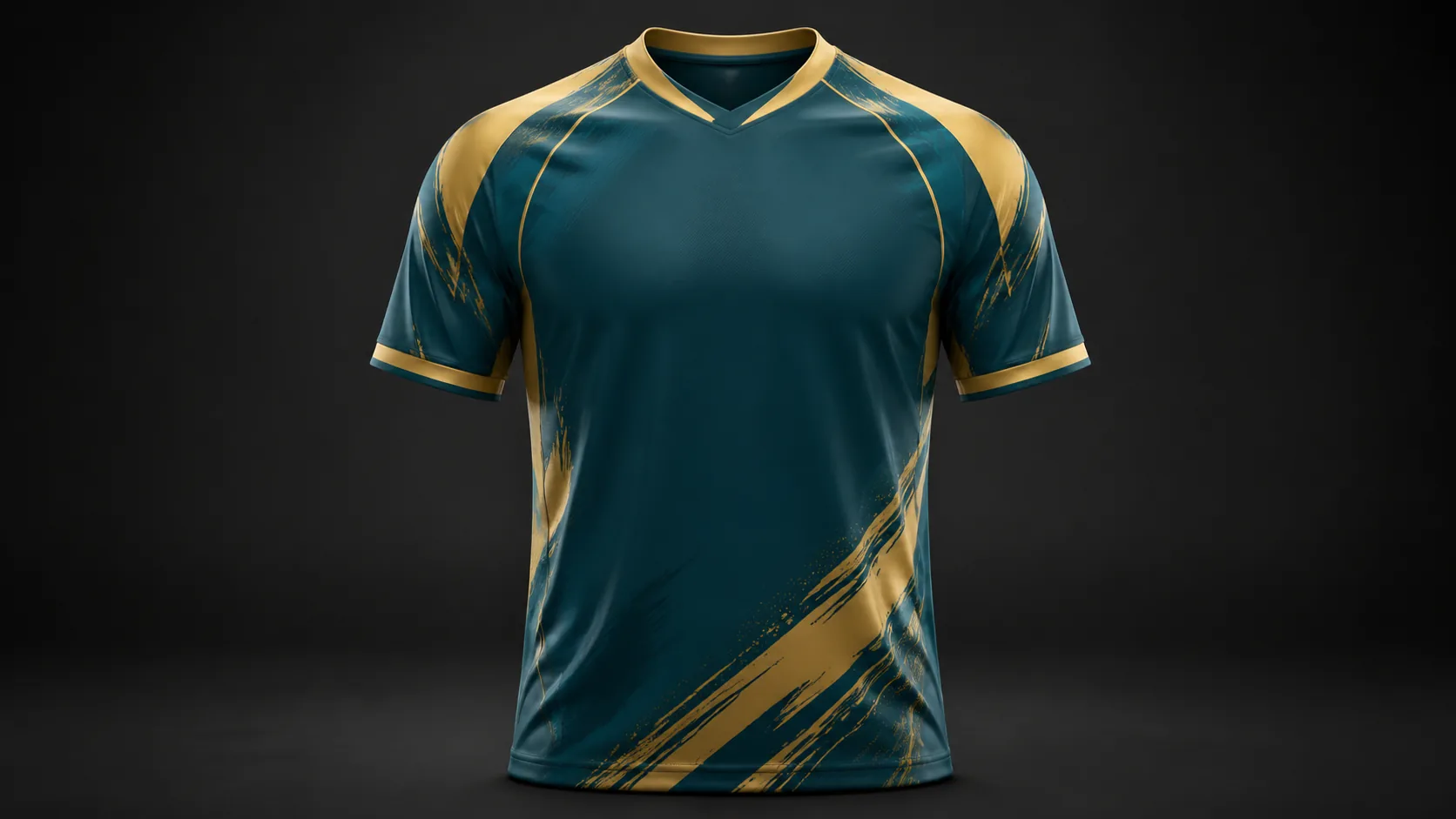 Generic football jersey mockup on a dark studio background