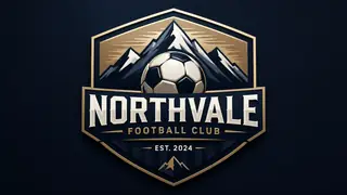 Unofficial football logo concept with a stylized ball and mountain icon