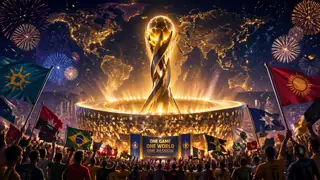 Unofficial world football tournament celebration with fictional flags