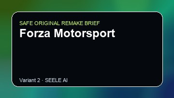 Forza Motorsport original game remake reference artwork 2