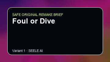 Foul or Dive original game remake reference artwork 1