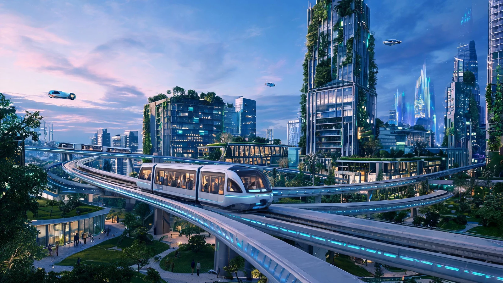 Polished future city transportation concepts hero image