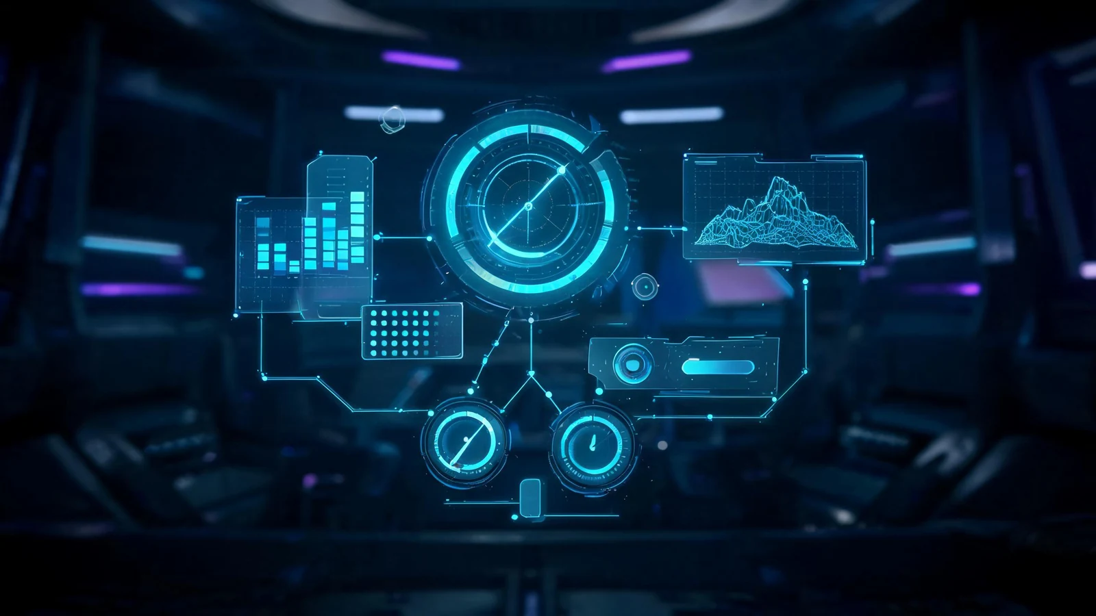 Polished futuristic ui/hud elements hero image
