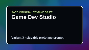 Game Dev Studio original game dev studio custom game reference artwork 3
