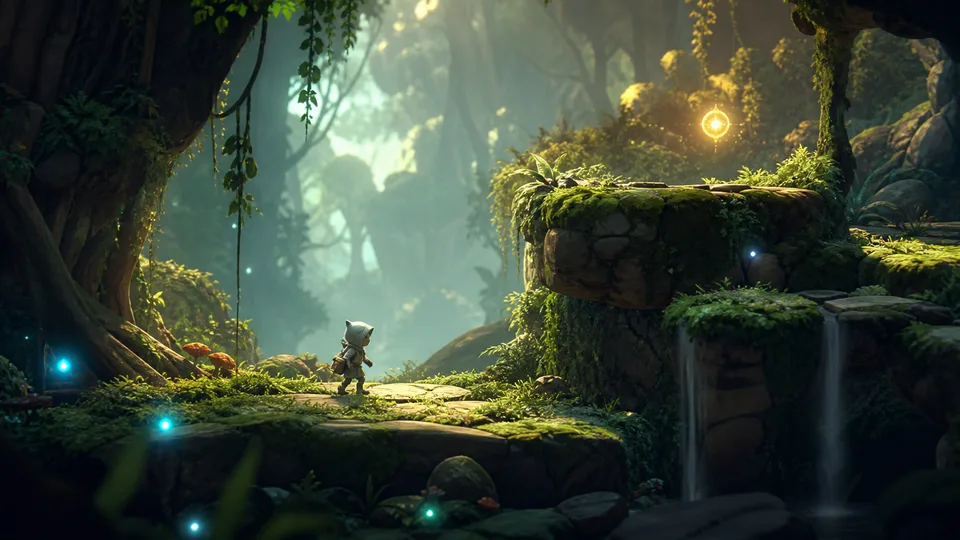 AI game generation visual showing lp feature 01