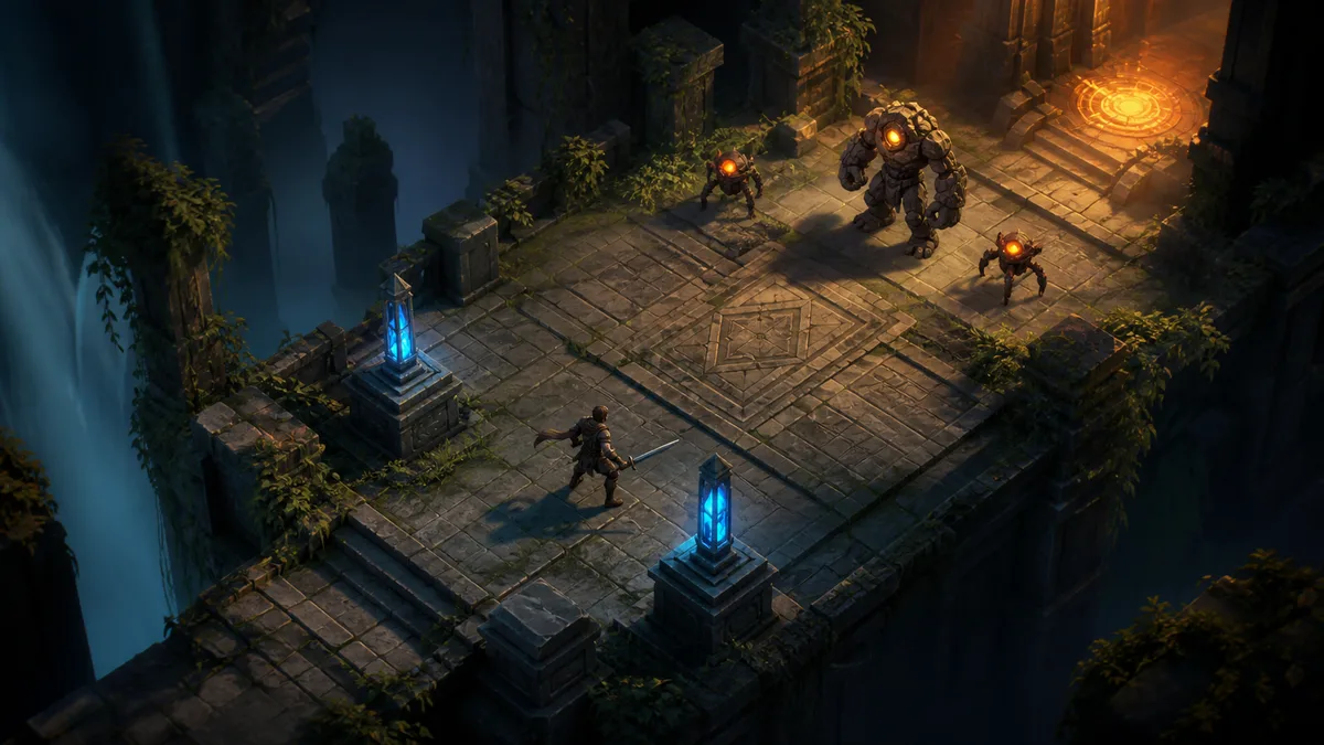 AI game generation visual showing lp scenario 01