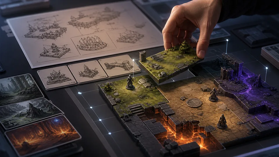 AI game design planning visual showing lp feature 02
