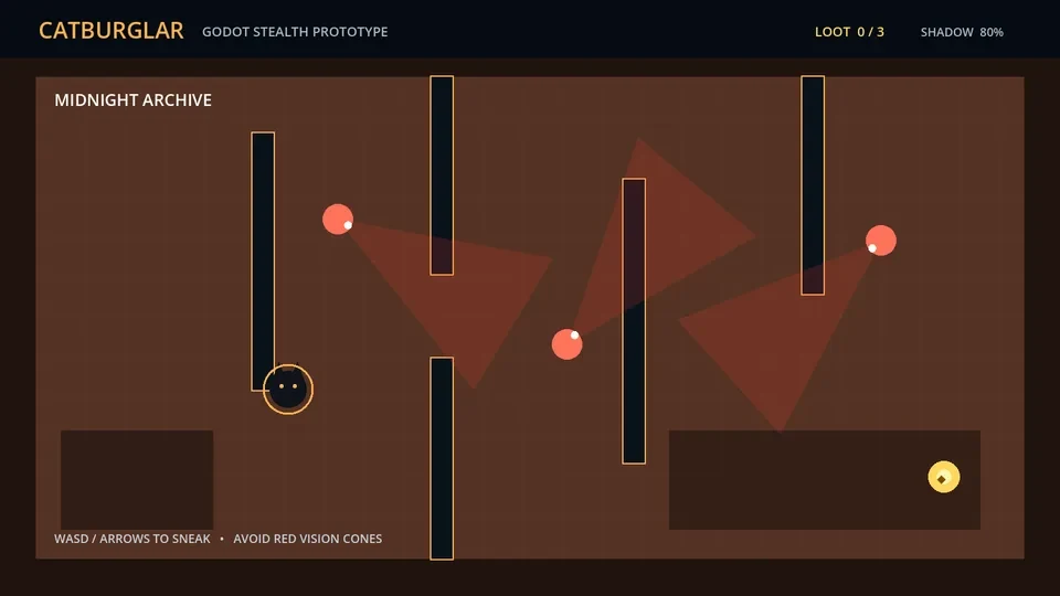 Godot stealth game generator — feature 01 view