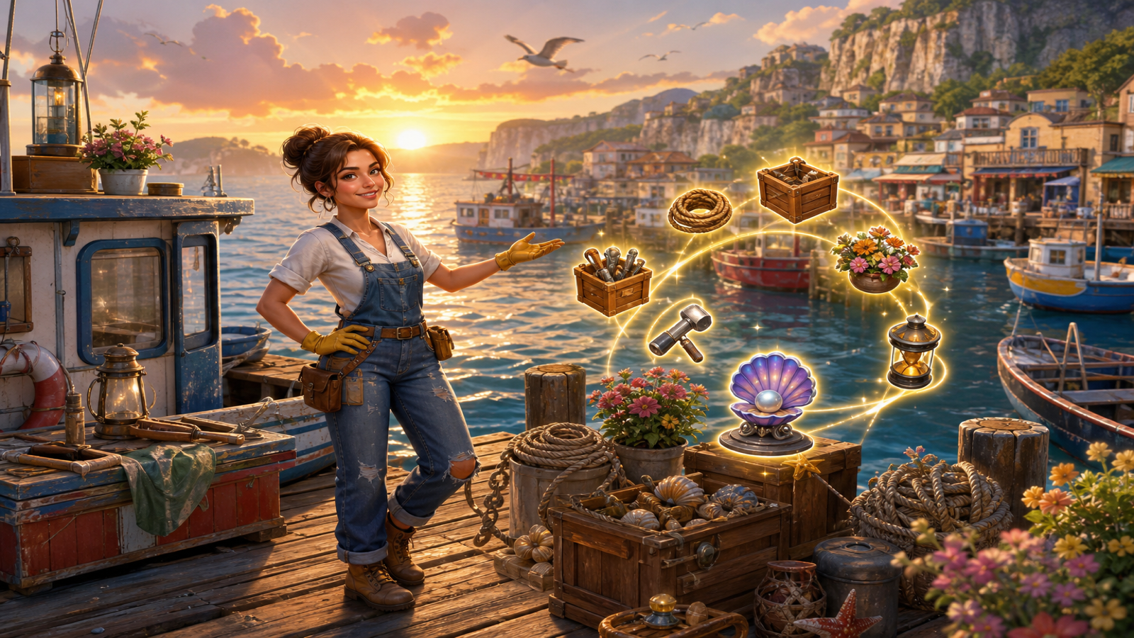 Gossip Harbor Merge Story original game remake reference artwork 2