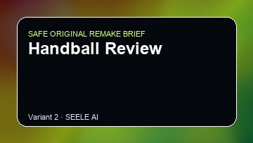 Handball Review original game remake reference artwork 2