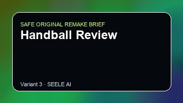 Handball Review original game remake reference artwork 3