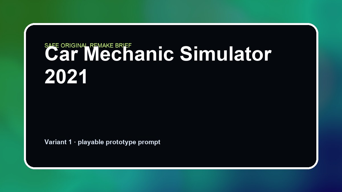 Car Mechanic Simulator 2021 original car mechanic simulator 2021 custom game reference artwork 1