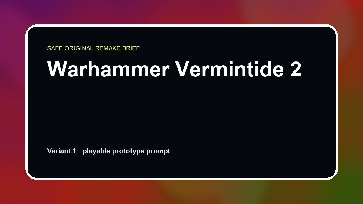 Warhammer Vermintide 2 original warhammer vermintide 2 diy game reference artwork 1