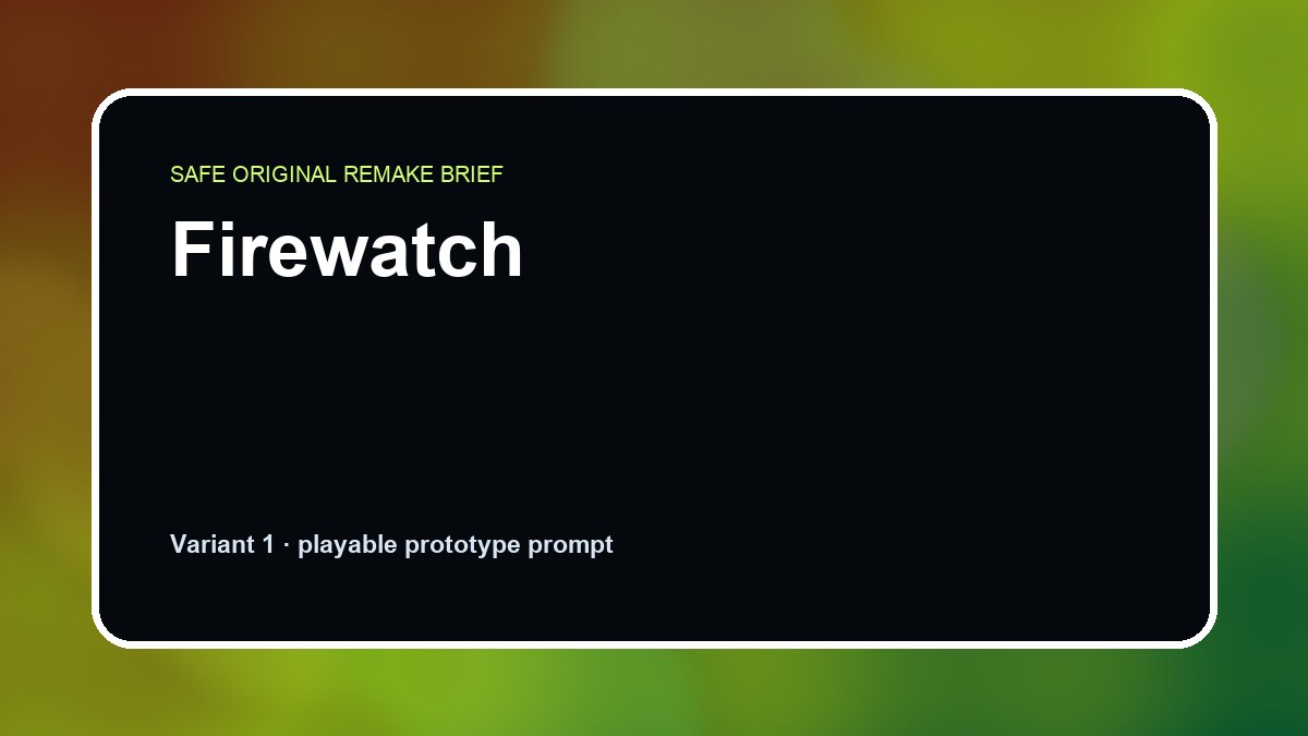 Firewatch original firewatch diy game reference artwork 1