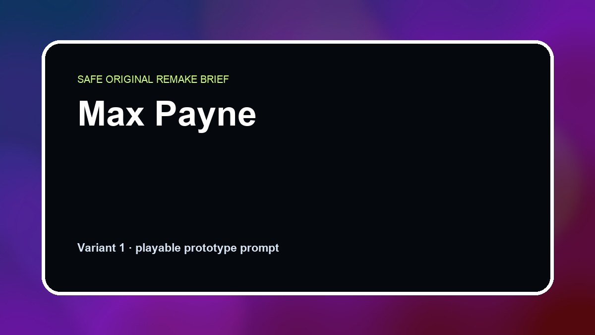Max Payne original max payne diy game reference artwork 1
