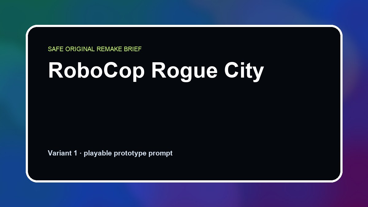 RoboCop Rogue City original robocop rogue city diy game reference artwork 1