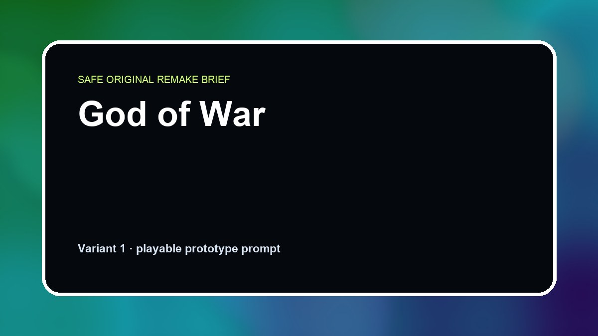God of War Custom Game Builder