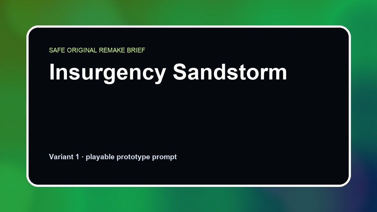Insurgency Sandstorm original insurgency sandstorm diy game reference artwork 1