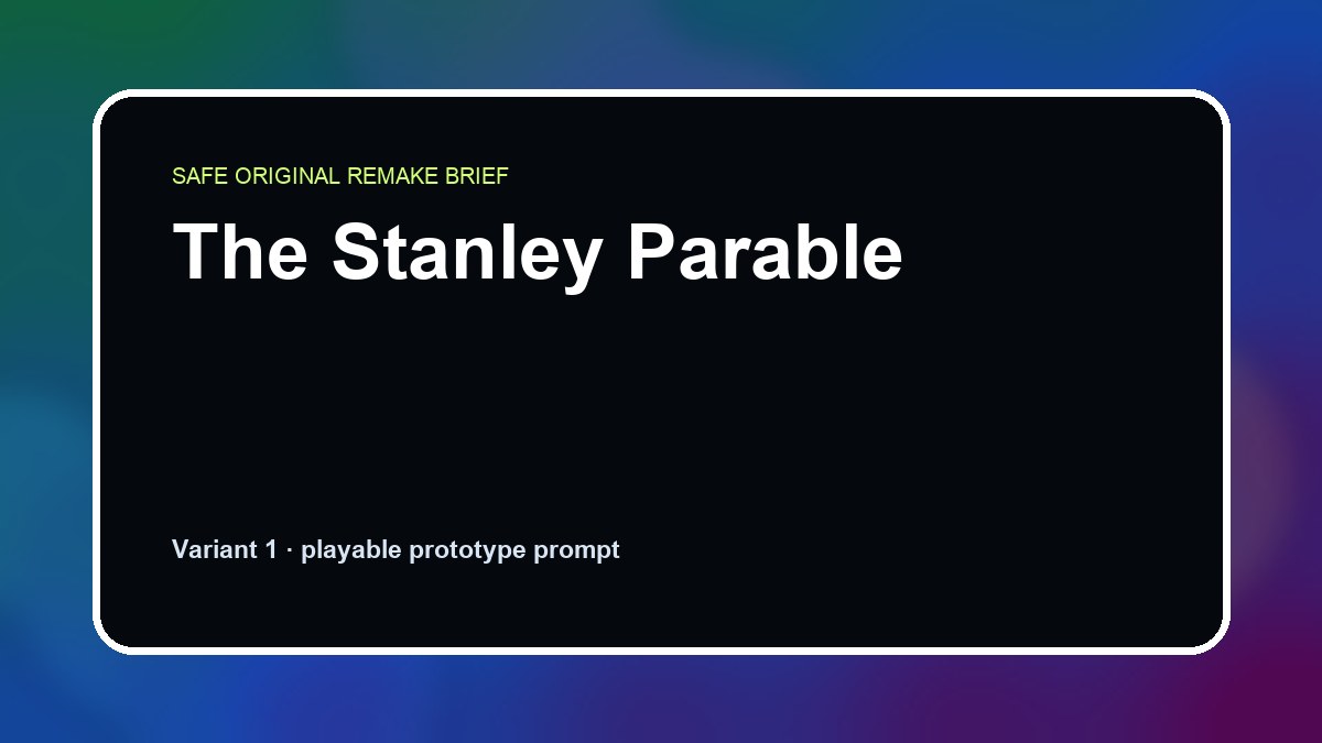 The Stanley Parable original the stanley parable diy game reference artwork 1