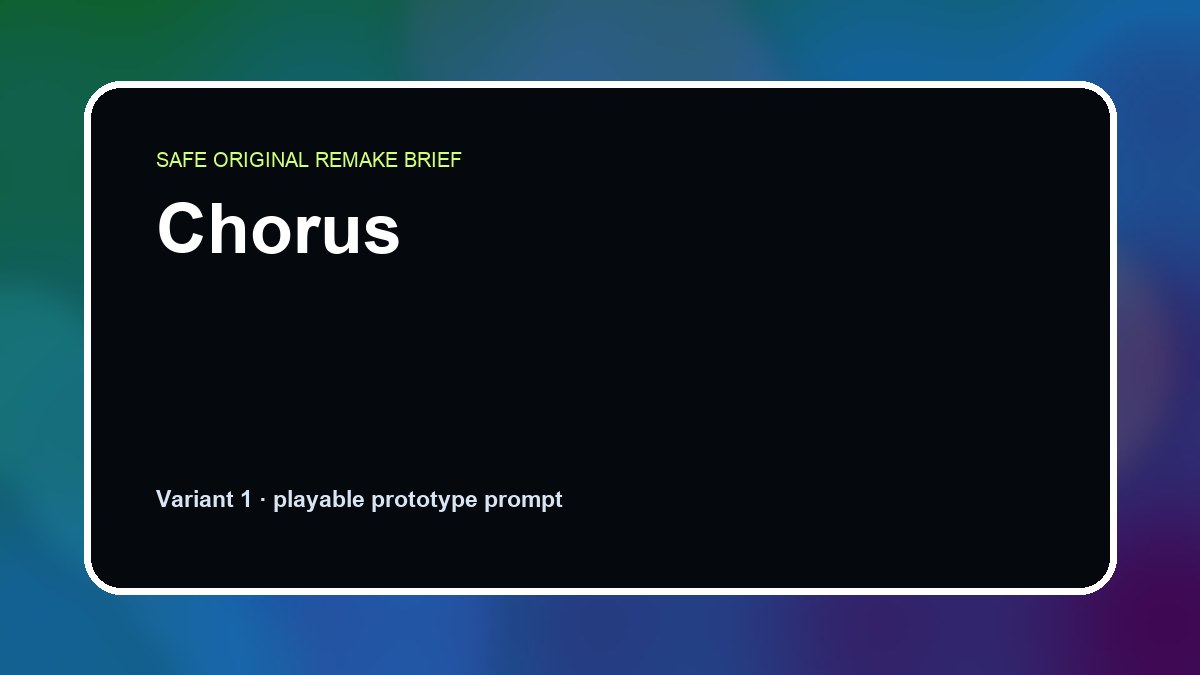 Chorus original chorus diy game reference artwork 1