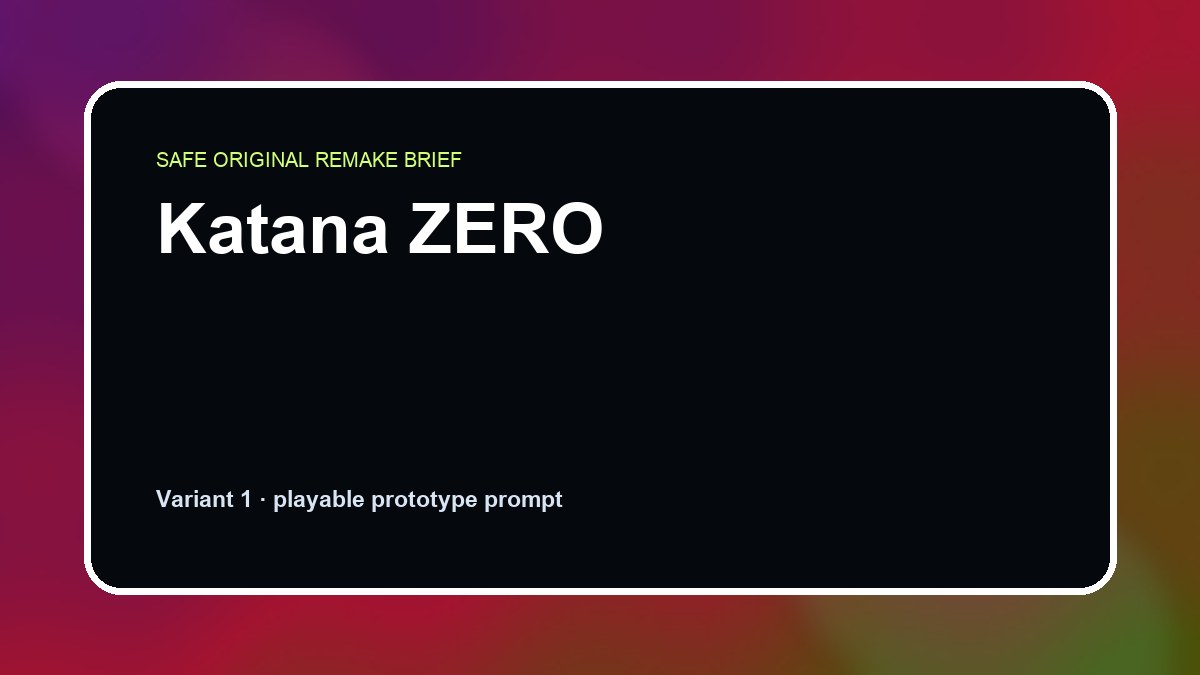 Katana ZERO original katana zero custom game reference artwork 1