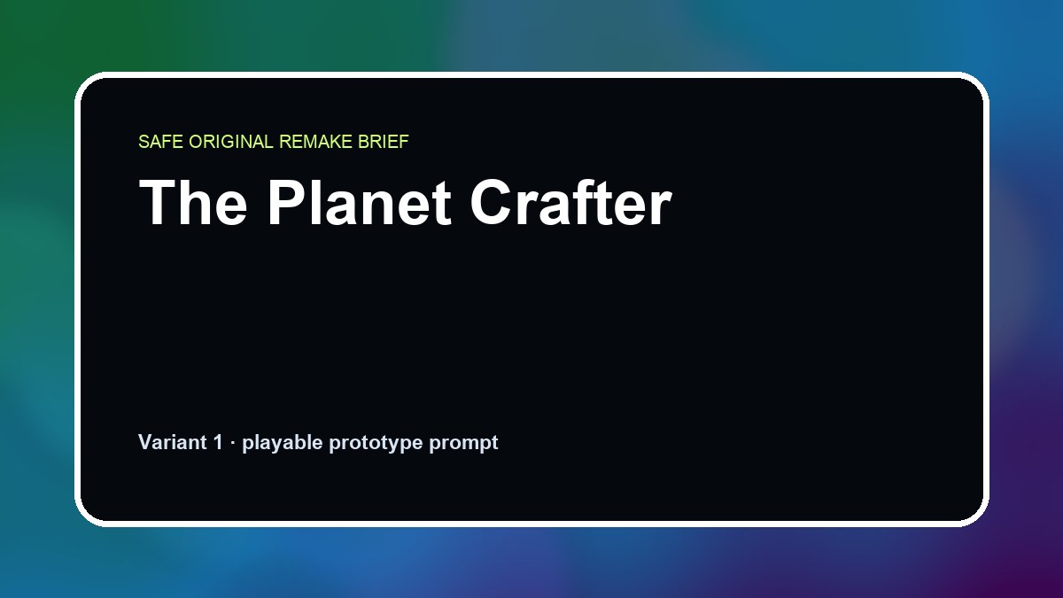 The Planet Crafter original the planet crafter diy game reference artwork 1