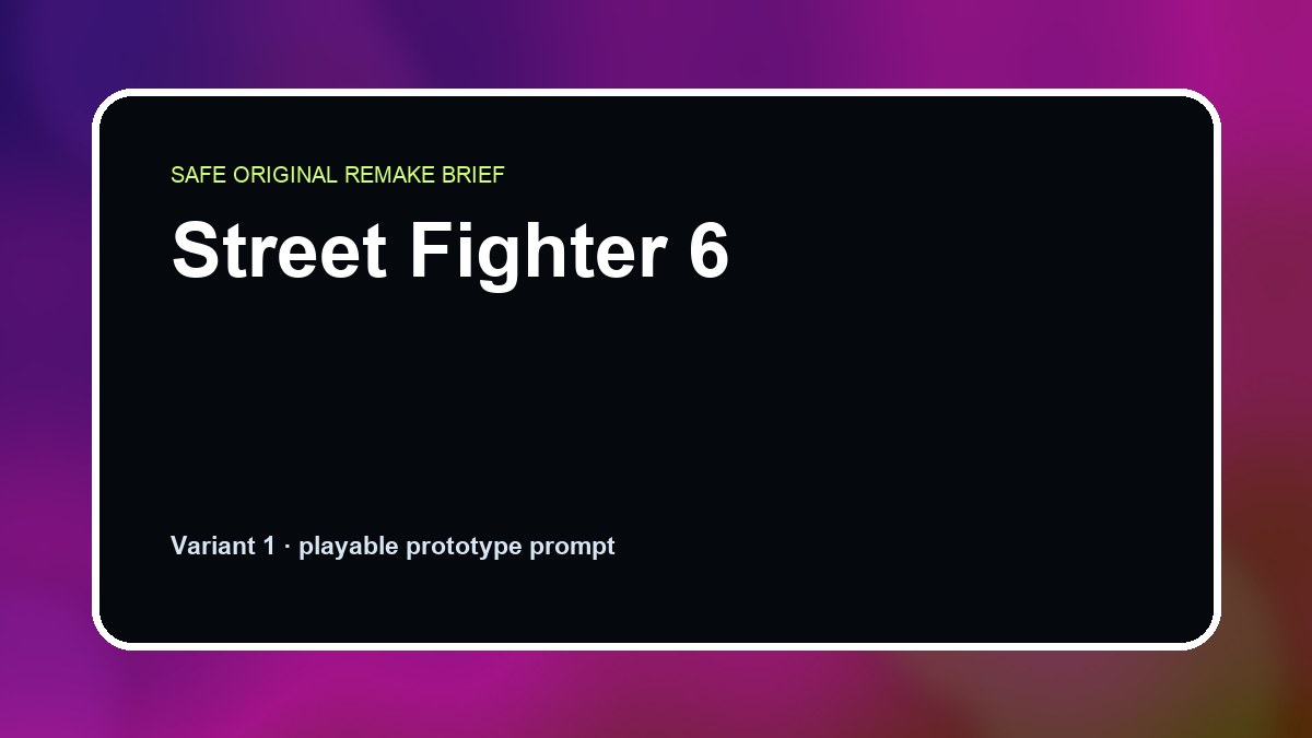 Street Fighter 6 original street fighter 6 diy game reference artwork 1