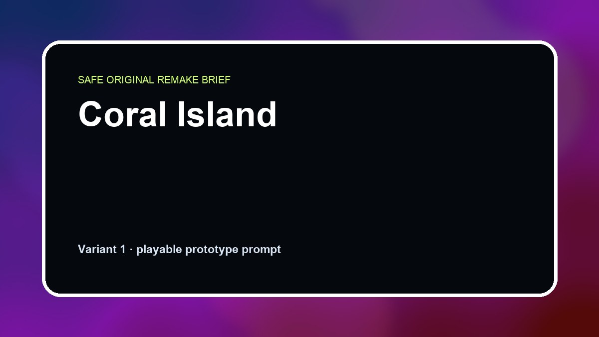 Coral Island original coral island diy game reference artwork 1