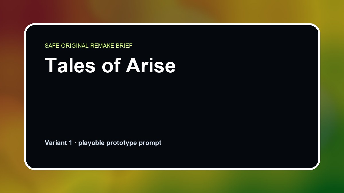 Tales of Arise original tales of arise diy game reference artwork 1