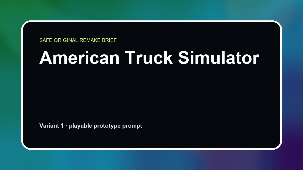 American Truck Simulator original american truck simulator diy game reference artwork 1