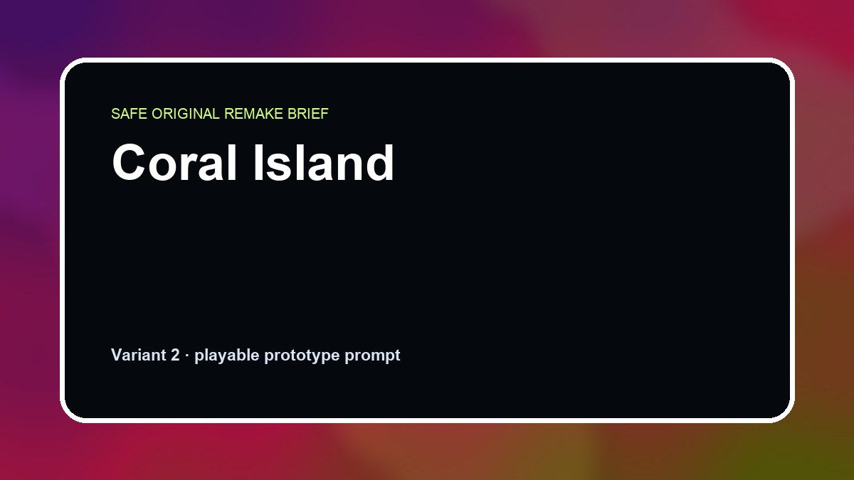 Coral Island original coral island diy game reference artwork 2