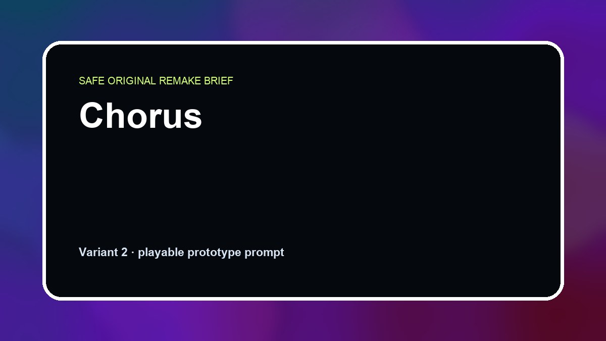 Chorus original chorus diy game reference artwork 2