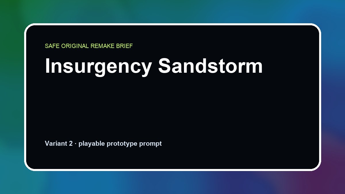 Insurgency Sandstorm original insurgency sandstorm diy game reference artwork 2