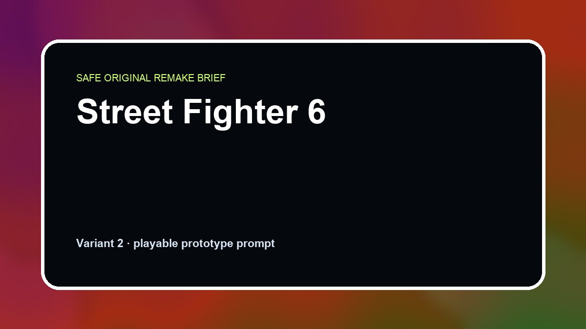 Street Fighter 6 original street fighter 6 diy game reference artwork 2